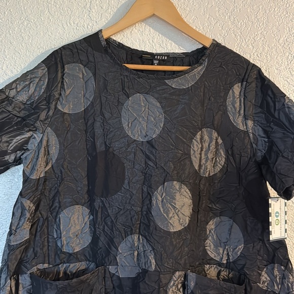 Kozan Black Oversized Boxy Short Sleeve Blouse - Picture 3 of 8